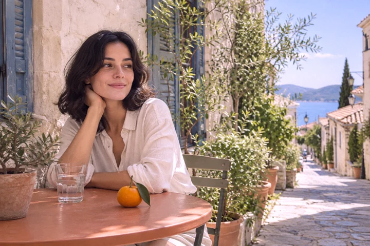 Cafe portrait processed with the 2000S Lo-Fi Phone web profile